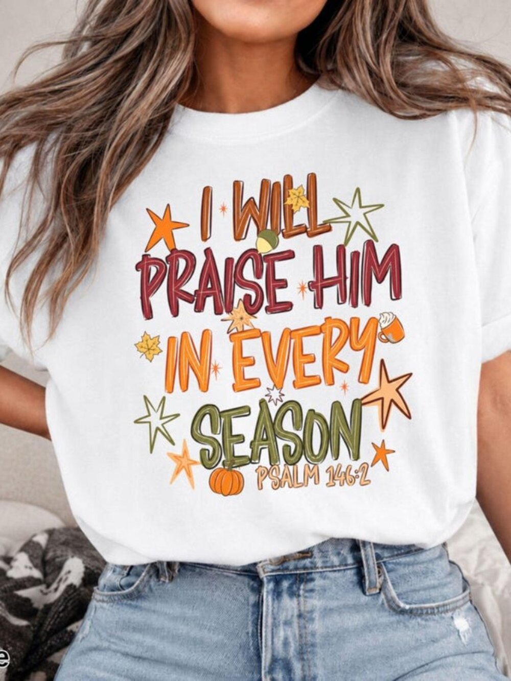 I Will Praise Him Shirt, Fall Christian Tshirt, Autumn Faith Tee